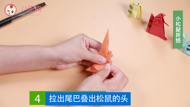 小松鼠折紙視頻教程    松鼠折紙步驟圖