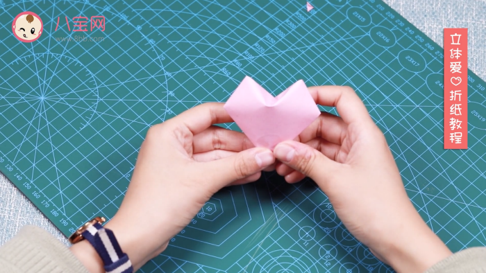立體愛心折紙視頻教程 立體愛心折紙制作方法