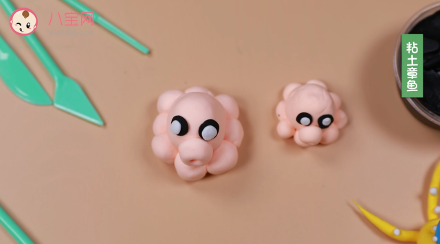 粘土章魚視頻教程  章魚手工粘土步驟圖
