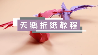 天鵝折紙視頻   天鵝折紙步驟圖解