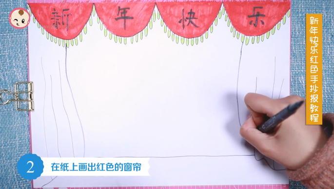 新年快樂紅色手抄報視頻教程 2019新年快樂手抄報步驟圖 新年快樂紅色手抄報視頻教程 2019新年快樂手抄報步驟圖