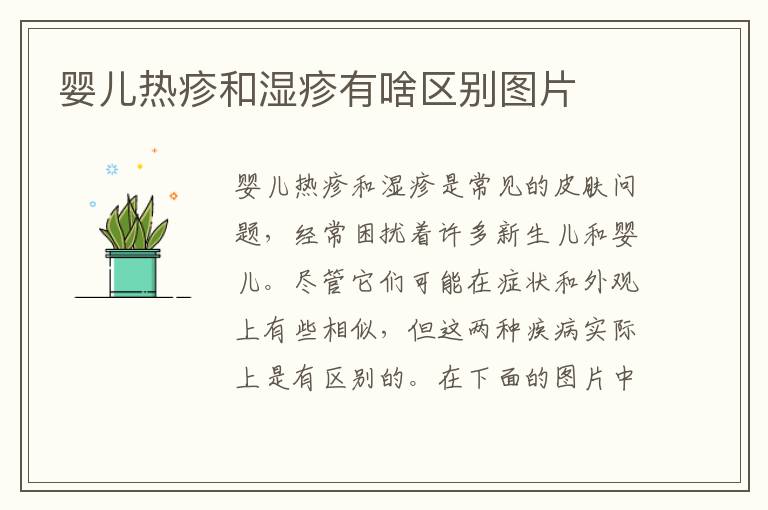 嬰兒熱疹和濕疹有啥區(qū)別圖片